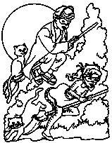 coloriage petits magiciens d halloween